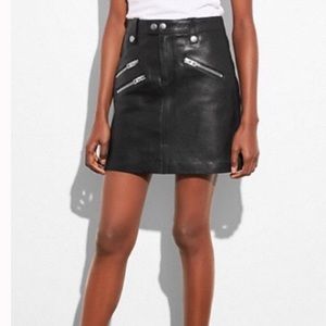 Coach Leather Mini Skirt - brand new / sz 8 Never Worn Special Bargain!